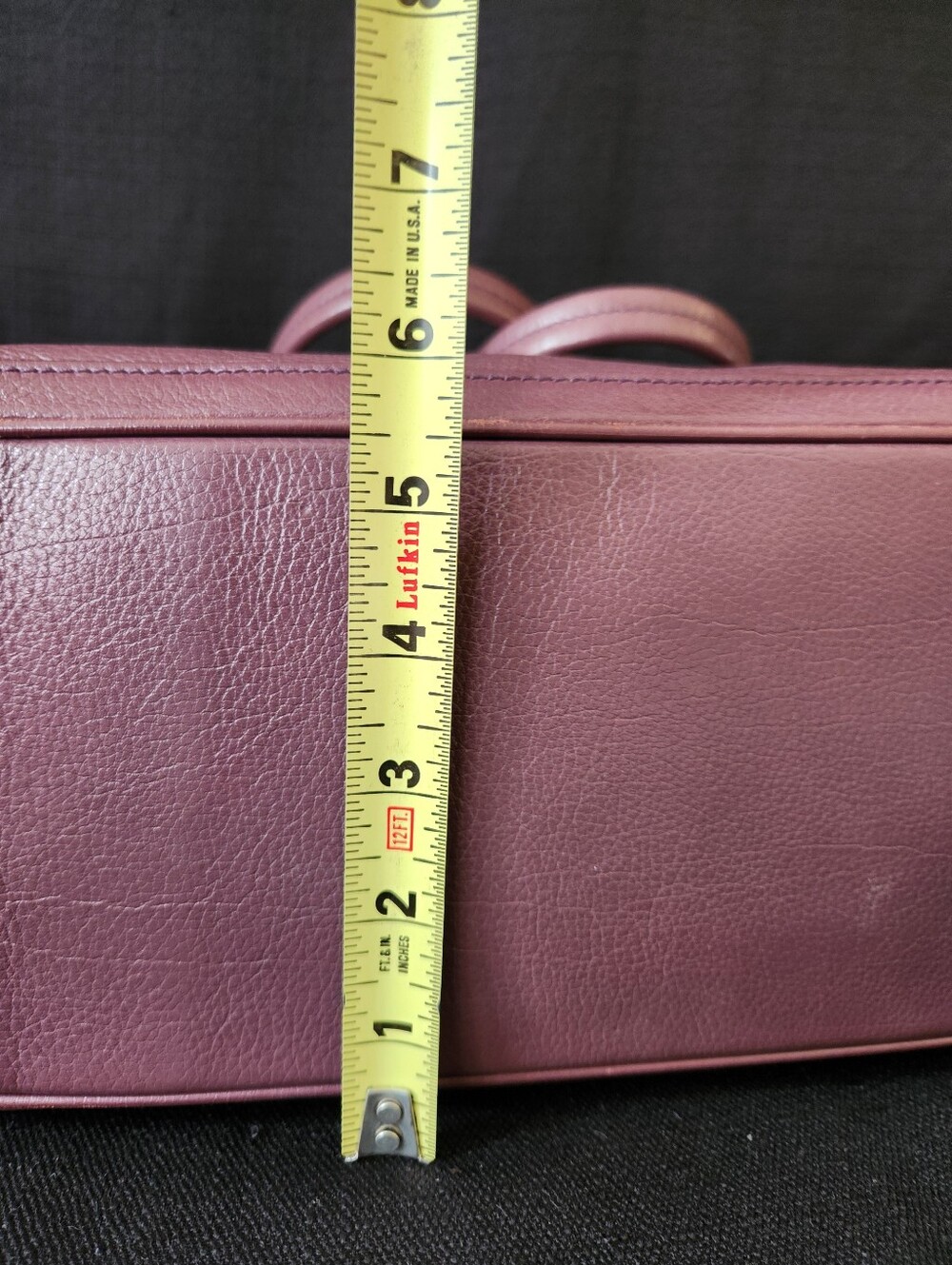Salvatore Ferragamo Purple Leather Gancini Chain Shoulder Bag Tote Made In Italy - Picture 10 of 16